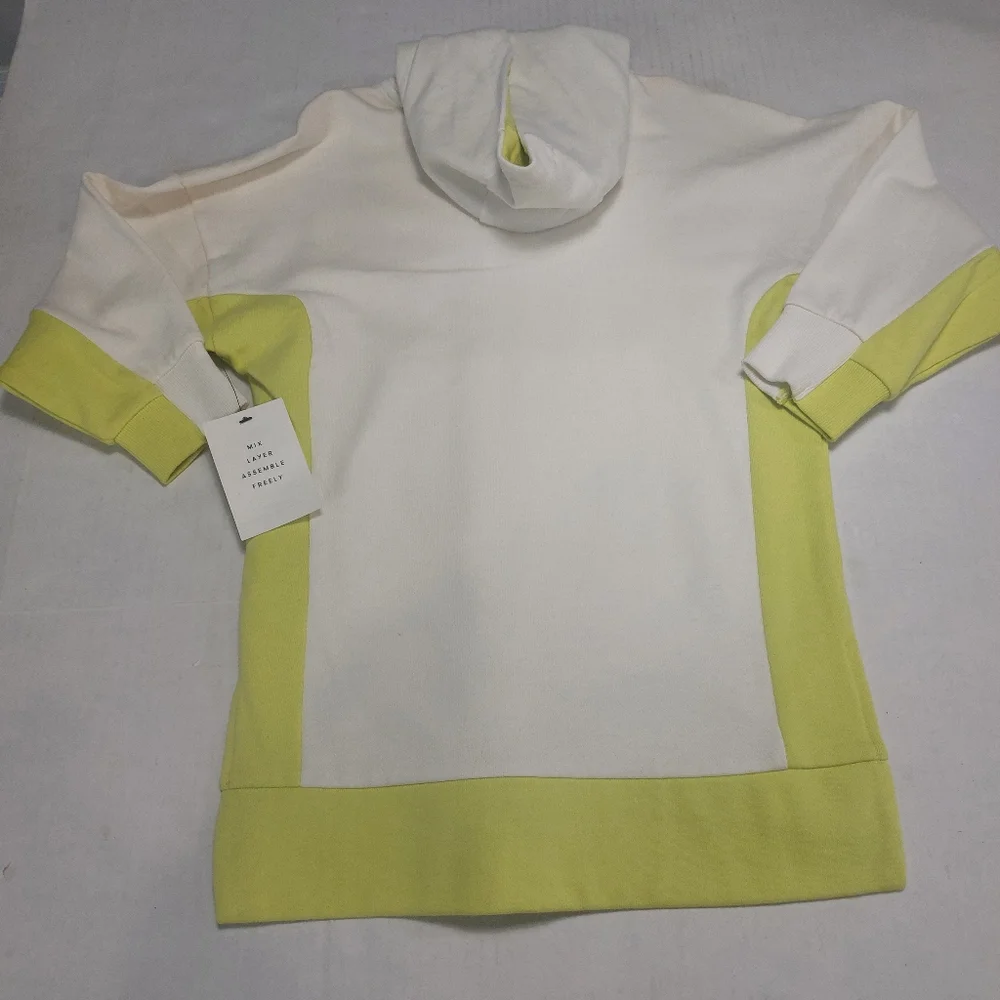 Free Assembly Girls Hoodie Dress Green and Cream Size XS 4/5 - Picture 4 of 10